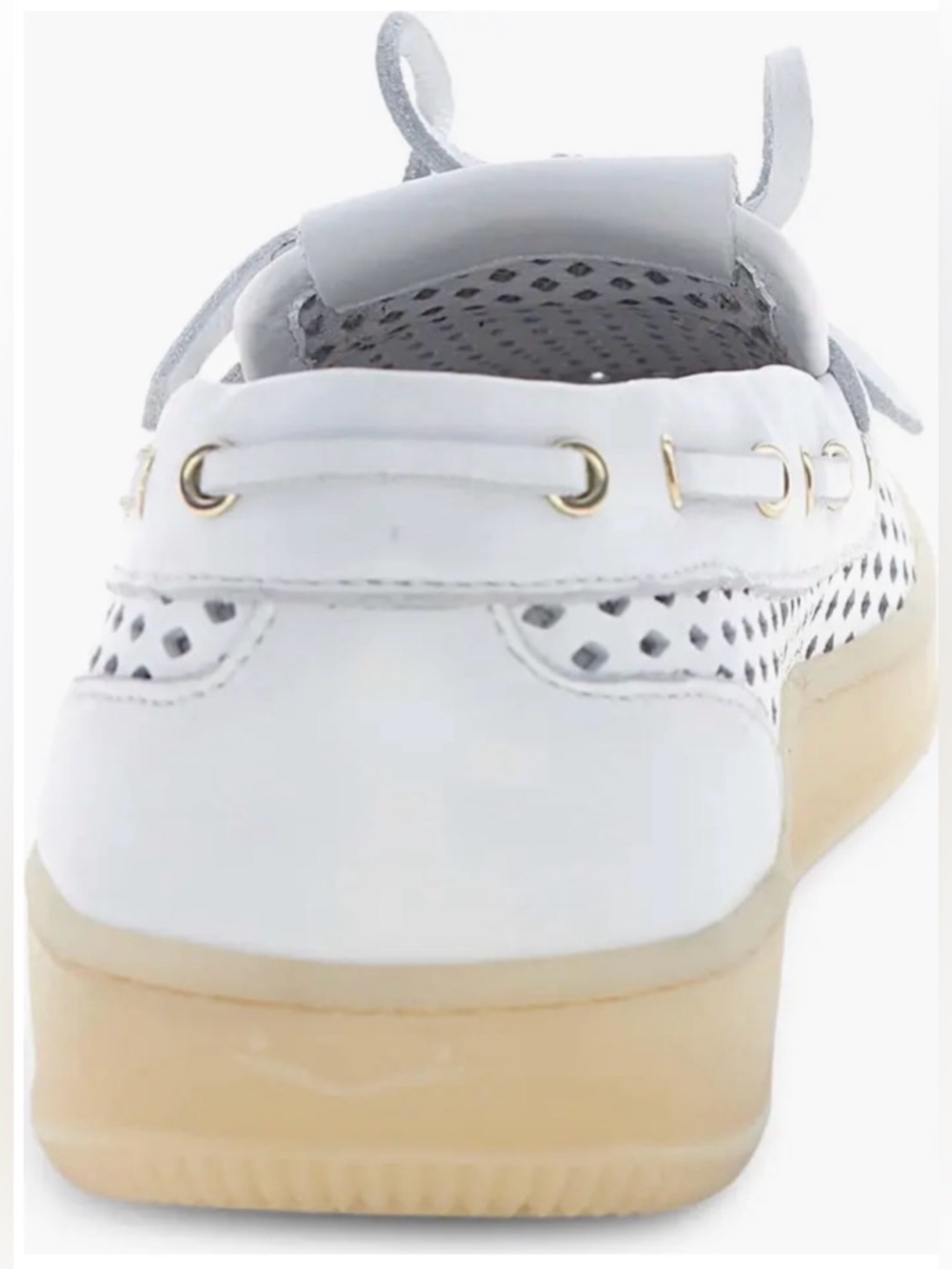 NWT VOILE BLANCHE Olivia Wind Boat Shoe in White - Picture 5 of 16